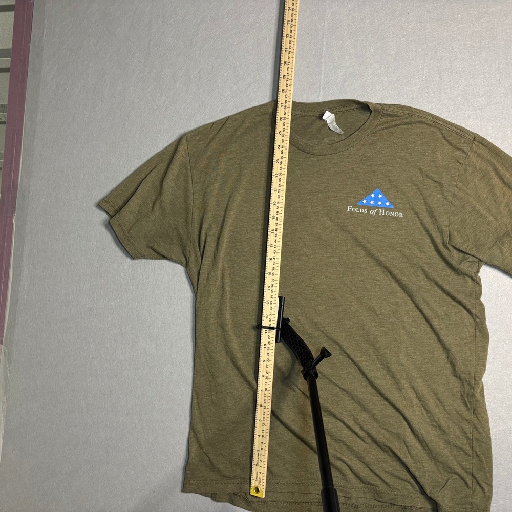 Next Level Folds of Honor Indiana Tri-Blend T-Shirt Men's XL Olive - Picture 3 of 16